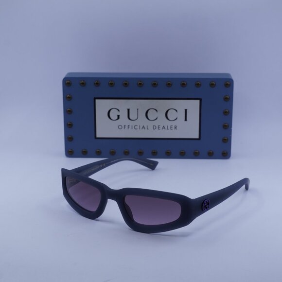 Gucci GG1787S 004 Cat Eye Sunglasses - Milky Grey/Violet - Picture 4 of 11
